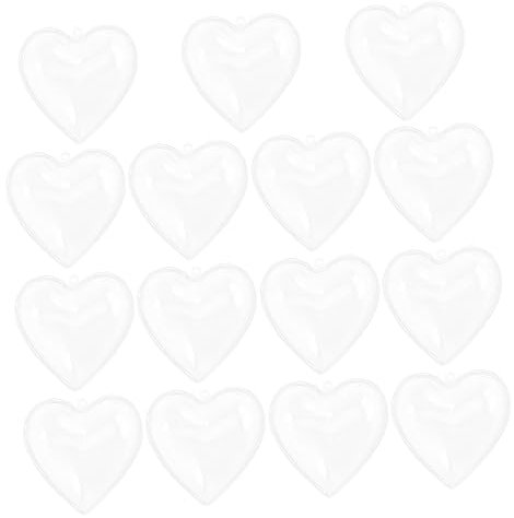 RORPOIR 15stücke Herzförmige Box Aus Robustem Material Befüllbar Für Süßigkeiten Transparent Für Feste Und Dekoration