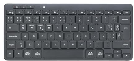 Bnnwa Teclado Bluetooth + 2.4G de Modo Dual, Inalámbrico Externo Portátil para Android, Tablet, Teléfono, iWindows Surface (Nergo)