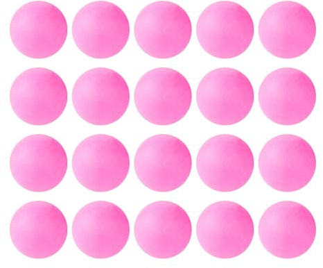 FFDHWU 20 Pink Table Tennis Balls, 40mm, Plain, No Logo, Training, Beginner
