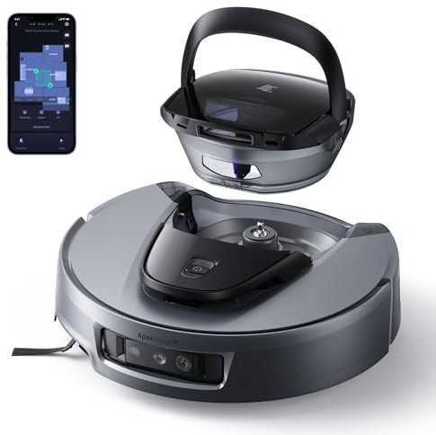 3i G10+ Saugroboter mit Wischfunktion, Automatische DustCompactor, 18000 Pa Saugkraft, Einziehbare Seitenbürste und Wischmopp, Intelligente Navigation, KI-Hindernisvermeidung