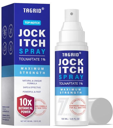 TAGRID Jock Itch Spray: Maximun Strength Jock Itch Treatment fot Itch Skin Relief - Antifungal Anti Itch Spray for Men Women Skin (3.5 Fl Oz (Pack of 1))