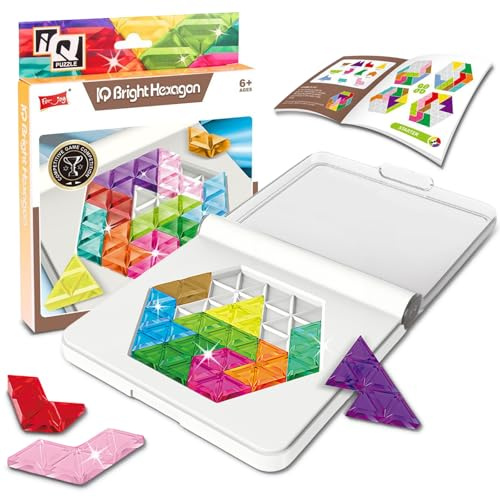 YUDANSI Hexagon Puzzle Board, Sequential IQ Jigsaw Puzzles Fidget Toys