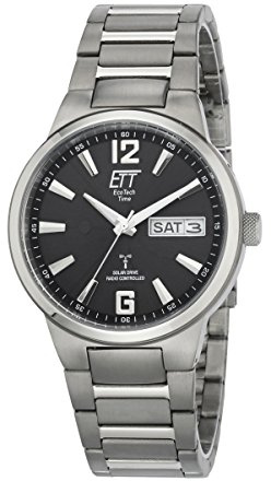 Montre pour homme radio-pilotée solaire - Eco Tech Time - Everest II EGT-11321-21M - Bracelet en titane