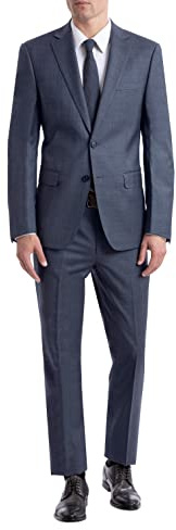 Calvin Klein Slim Fit Suit Separates Vestito, Pantaloni Blu, 42W x 32L Uomo