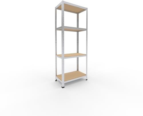 shelfplaza Home 180x70x40 cm Schwerlastregal in verzinkt mit 4 Böden und 175 kg Traglast pro Boden