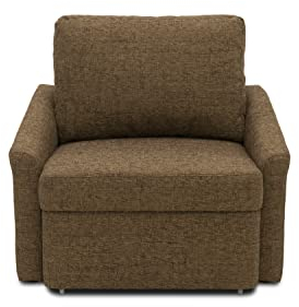 DOMO. collection Sessel Relax, Dauerschläfer, Boxspring Sofa mit Schlaffunktion, Schlafsessel, Gästebett, Schlafsofa 108 x 96 x 86 cm (BxTxH), braun