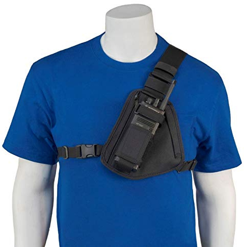 HOLSTERGUY RCH-101B radio bröstsele bröstväska axel radiohölster med en justerbar enkel radiopåse för Motorola handhållna tvåvägsradio och Walkie Talkies RCH-101B Made in USA