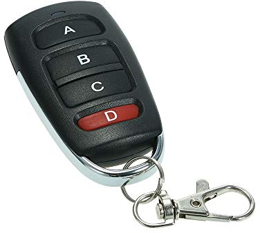 433 MHz Elektrische Fernbedienung Cloner, Gate Garage Door Fernbedienung Universal Cloning Remote Control Key with 4 Buttons for Gate Remote Replacement (1 Pack)