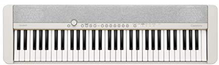 Casio Casiotone CT-S1– 61-Key Touch-Sensitive Retro Keyboard | Sleek, Portable Design for Beginners to Pros | Stereo Grand Piano + 60 AiX Tones | USB-MIDI Connectivity | White