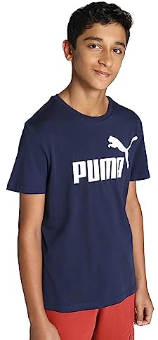 PUMA Maglietta con logo Ess B Maglietta, Bambini e ragazzi, Peacoat, 3-4 anni