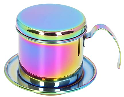 Vietnamesische Kaffeemaschine, bunter vietnamesischer Kaffeetropf Handgemachte Kaffeetropfkanne Kaffeefilter für das Heimcafé