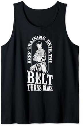 Keep Training Until the Belt Turns Black Aikido Black Belt Tank Top