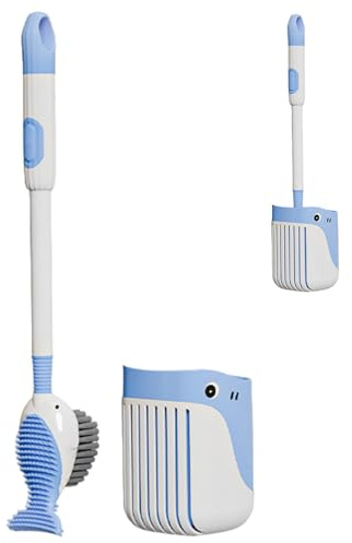 Escobilla para Inodoro, Escobilla Y Soporte para Inodoro | Escobilla De Baño De De Dibujos Animados con Dispensador De Mango Recargable - Cepillo Limpiador De Inodoro, Depurador De Baño, 2 En