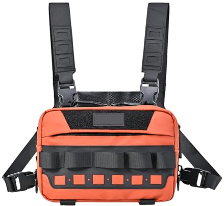 Sghtil Course | Sac à dos de poitrine multifonction - Sac d'équipement léger pour la randonnée, la chasse, le camping, le cyclisme, l'entraînement, les hommes et les femmes, Orange, riferimento