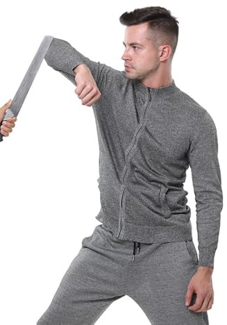 WYWY Giacca Anti-Coltello - Livello 5 Anti-Taglio Anti-Pugnalata, Resistente all'Usura, Giacca con Cerniera Anti-Strappo e Anti-Morso per Protezione Personale e Sicurezza Outdoor(XXL)