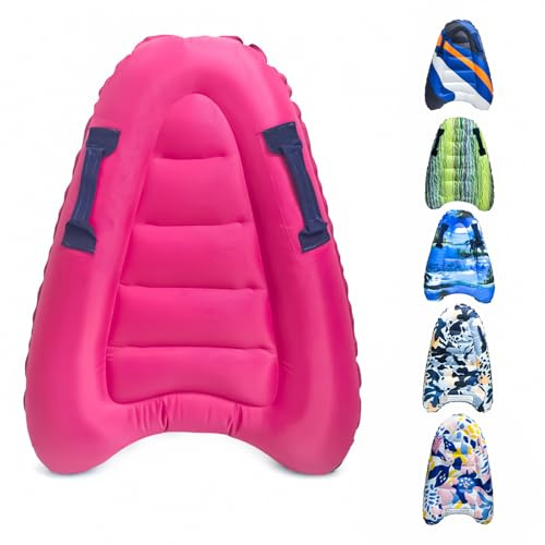 ACTOYS Tavola gonfiabile per il corpo, Tavola da Surf Gonfiabile con Manici, Pieghevole, Bodyboard Gonfiabile, per Surf in Spiaggia, Piscina, Nuoto, Estate (Rose Pink)