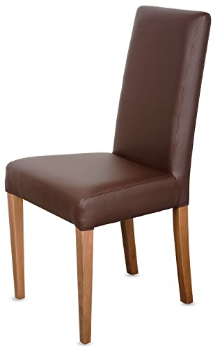 Staboos CH22 Esszimmerstuhle 2er Set Holz Stuhl bis 120 kg - Fertig montiert - Polsterstuhl aus massiv Holz Buche (Nussbaum - Braun)
