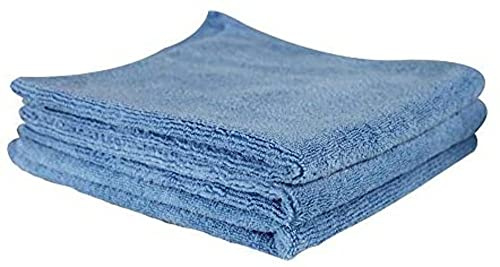 Chemical Guys MICBLUE03 - Asciugamano professionale in microfibra, blu (sicuro per lavaggio auto, pulizia della casa e panni per asciugare animali domestici), 40,6 x 40,6 cm, confezione da 3