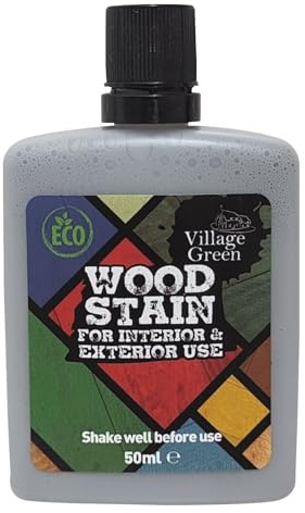 Village Green Ready to Use Wood Stain - Water Based, Eco Friendly, Premium Quality (Saddle Tan, 50ml)