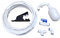 GREDIA 1/4 inch Quick Connect Water Purifiers Tube Fittings RO Reverse Osmosis System(Ball Valve+L+T Type)+ Water Float Ball Valve + PVC Pipe Hose Cutter + 5 Meters/16 Feet Tubing Pipe (White)