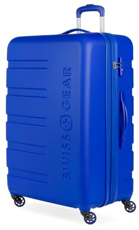 SwissGear 7366 Signature Hardside Expandable Luggage with Spinner Wheels, TSA Lock, Cobalt, Checked-Large 27-Inch