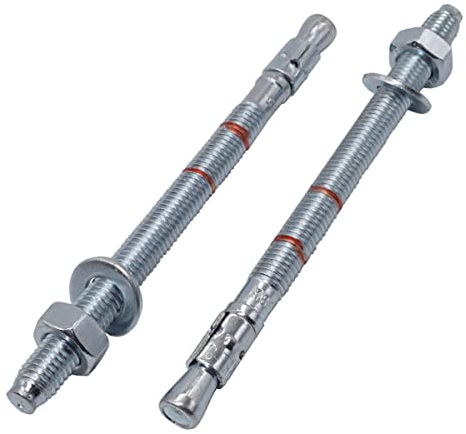 Confezione da 20 tasselli a cuneo M8 x 115 mm, tasselli in metallo, per fissaggio in muratura, ancoraggio di espansione per calcestruzzo (20, M8 x 115 mm)