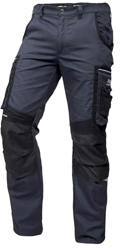 PUMA Workwear Precision X - Arbeitshose Herren - Premium Arbeitskleidung mit vielen Taschen und verstärkten Kniepartien - Funktionshose mit Stretch für Handwerk und Baugewerbe - Anthrazit/Schwarz - 48