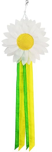 THQZLH Daisy Windsock - Perfect for Outdoor Hanging Decor - Durable Polyester Material - Ideal for Garden, Yard, or Patio - 3D Windsocks