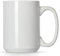 Smilatte Kaffeetasse aus Porzellan, 480 ml, klassische leere Keramiktasse mit großem Griff für Tee, Latte, Cappuccino, Weiß