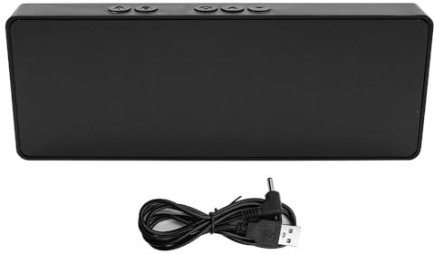 CENPEK Reloj Digital con Espejo LED Reloj con batería enchufable Reloj Despertador para Estudiantes de Doble propósito Control de Voz Reloj Despertador de inducción Monitoreo