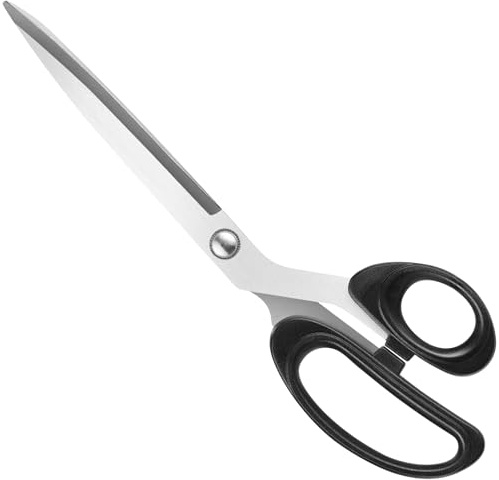 10-Inch All-Purpose Sharp Fabric Scissors - Heavy-Duty Stainless Steel Professional Shears for Cutting Clothes, Leather - Ideal for Tailor, Home, Office Use.