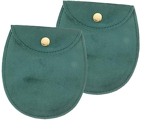 SOIMISS Sacchetto Porta Orologi da Tasca Verde Protezione Antigraffio e Sporco, Design Retrò, Portatile, Confezione da 2 Pezzi per Conservazione Orologi da Tasca