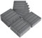 Bonnlo Garden Decking Tiles, 27 Pcs Plastic Outdoor Flooring, 30x30cm Patio PE Gardrn Tiles Indoor & Outdoor, Grey Straight Stripe