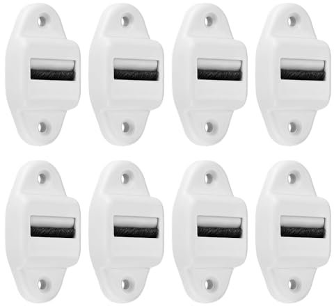 Sreuyong Pack of 8 Belt Guide Roller Shutter Belt Guide with Roller and Brush Roller Blind Belt Guide(Roll Up to 23mm Belt Width)