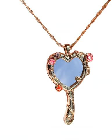 Elegante collana da donna con ciondolo a specchio dopamina, graziosa e squisita, accessori in stile retrò