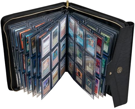 ENHANCE Carpeta Estándar de Carga Superior - Álbum Cartas Coleccionables con Capacidad 252 Cartas en Fundas Protectoras, Distribuidas en 9 Páginas con Bolsillos - Exterior Protector Primera Calidad