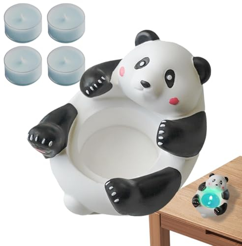 PortaTealight, Tealight Colorate - Portaprofumato con 4 votive | Simpatico supporto in gesso per artigianato, supporto per candela a lume di tè per centrotavola, decorazione estetica per la casa