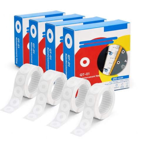 1000Pcs Hole Reinforcement Rings, Self Adhesive