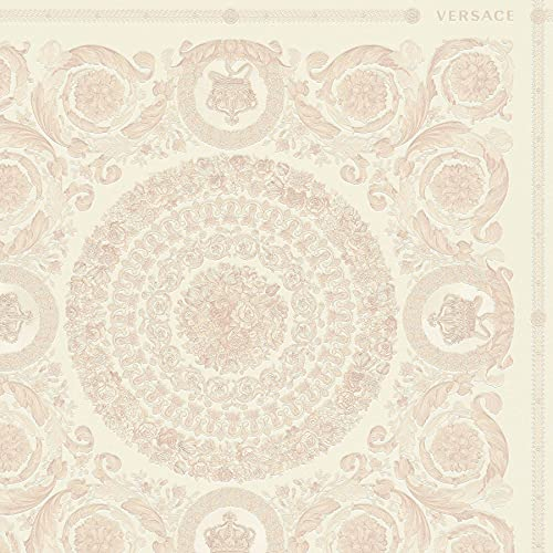 BRICOFLOR Vliestapete | Barock-Tapete Tapete barock - Schlafzimmer-Tapete Tapeten Schlafzimmer - Pink / Rosa, Silber | 10,05 x 0,70 m = Rolle 7.04 m²