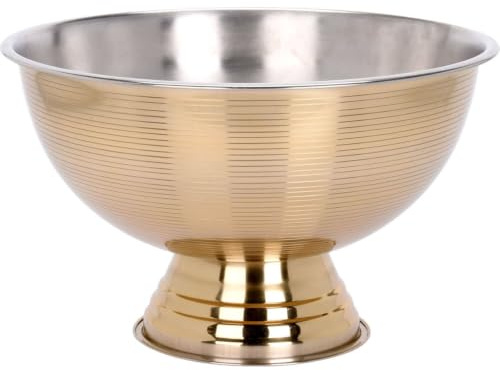 Nampook Stainless Steel Foot Bowl Diameter 39.5 cm 24 cm Gold
