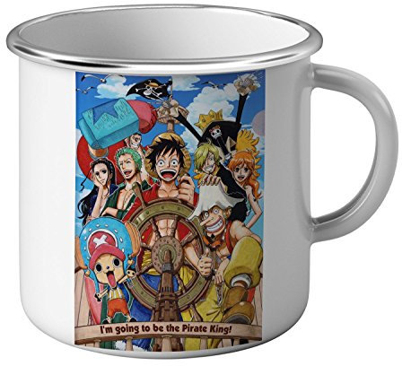 French Unicorn Mug Emaillé Metal One Piece Personnages Animé Roi Des Pirates