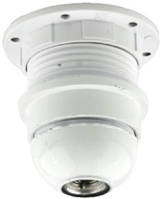 Portalámparas - portalámparas de rosca E-27, capacidad de 4A, color blanco, fabricado en plástico resistente