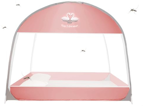 Mosquitera De Viaje - Red De Malla Plegable | Cortina Plegable para Cama Infantil Y Exterior con Doble Puerta