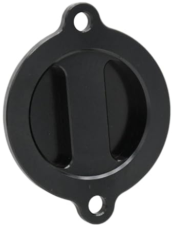 Tapa de Cobertura del Filtro de Aceite Compatible con 125 200 390 690 790 890 1050 1090 1190 1290 Adventure Supermoto r S T SMC Modelos Reemplazo de Tapa de Aceite(Black)