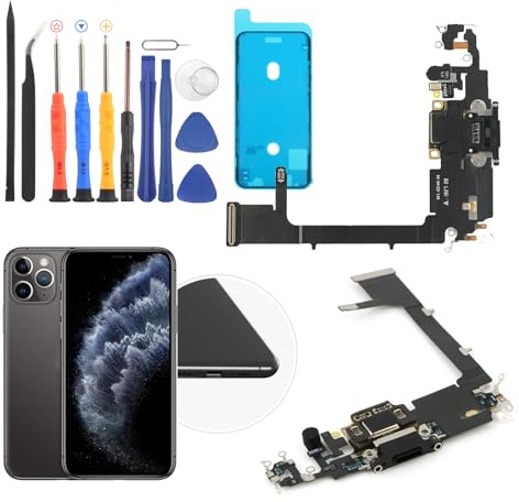 Dock Connector for iPhone 11 Pro 2019 Charging Port Flex Cable Replacement for iPhone 11Pro USB Charger Dock Board Connector with Tools(Black)