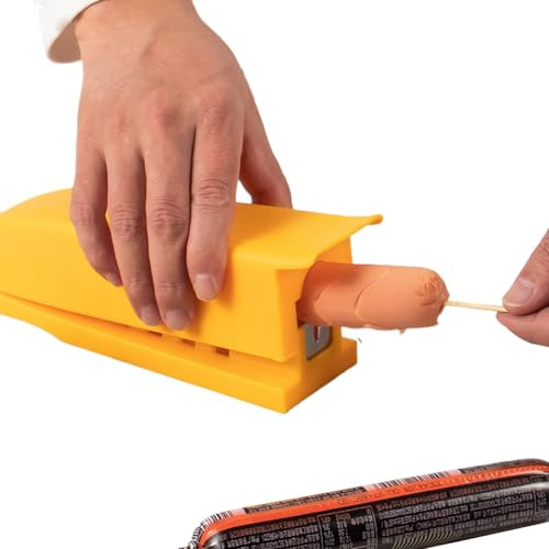 Qiwieod Strumento Per Affettare Hot Dog | Tritatore Manuale Portatile Multiuso | Macchina Per Il Taglio Manuale,per Cetrioli Casa Barbecue Picnic Cucina Cibo Famiglia Interno Viaggio