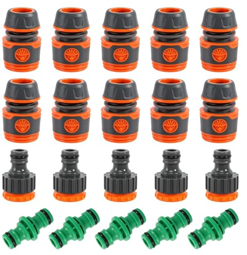 Schlauchkupplung 1/2 Zoll, 20 Stück Schlauchanschluss 1/2 Zoll, Schlauch Kupplung Set Schlauchkupplung Zubehör Schlauchverbinder Gartenschlauch Verbinder für Familie Garten