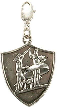 Alpenflüstern Trachten-Anhänger Maibaum Tanzpaar für Charivari oder Trachtenkette (antik-silber-farben) AAH157