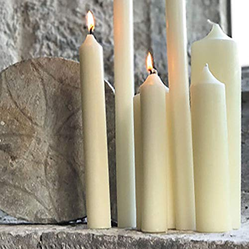 Church Altar Pillar Candles from 3/4'' to 1'' Diameter (3/4'' x 12'' Pk of 48)