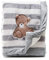 AGDLLYD Babydecke,Kinderwagen Decke,Babydecke Frühling, Herbst und Winter Einschlag,Doppelschichten Flanell weiche Babydecke Winter warme 75x100cm (Bär B)